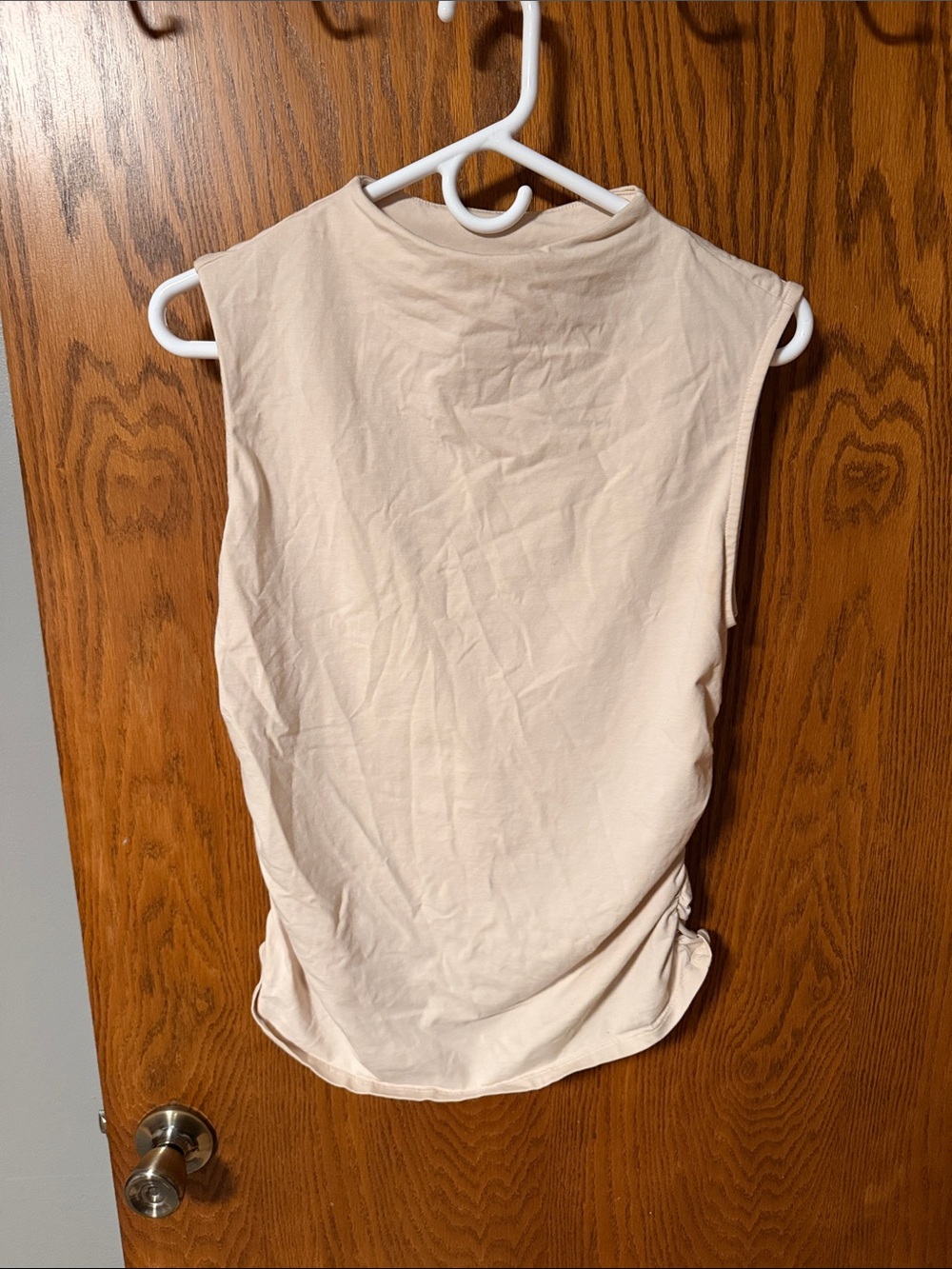 Nicole Miller Sleeveless Tank Top in Light Cream